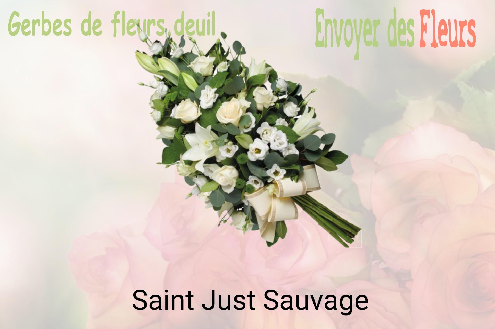 Gerbe de fleurs de deuil livrée à Saint-Just-Sauvage